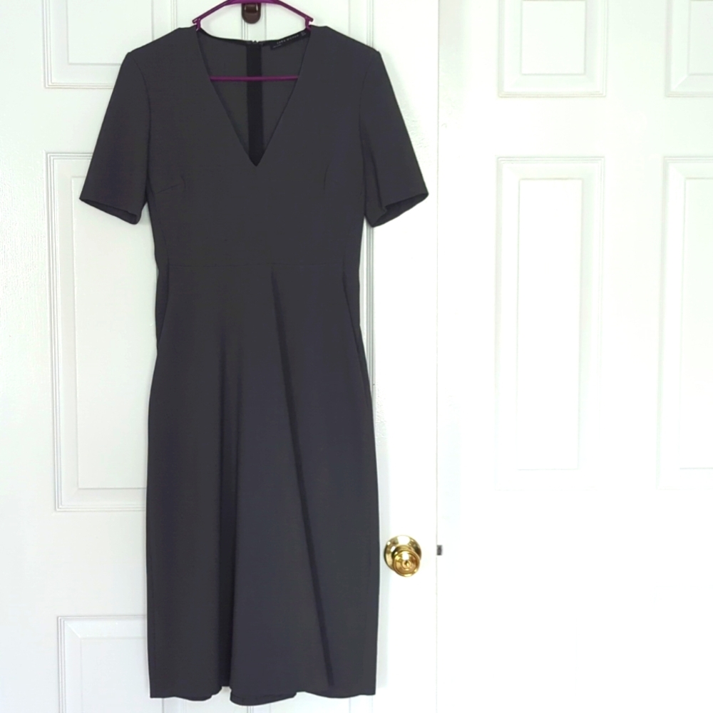 Zara Grey Midi Dress Size S